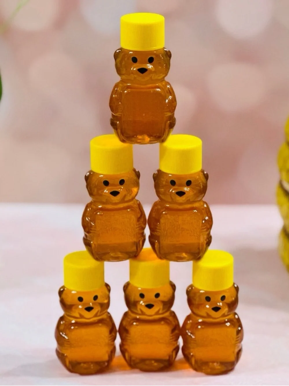 Set of 46 clear empty bears with lids